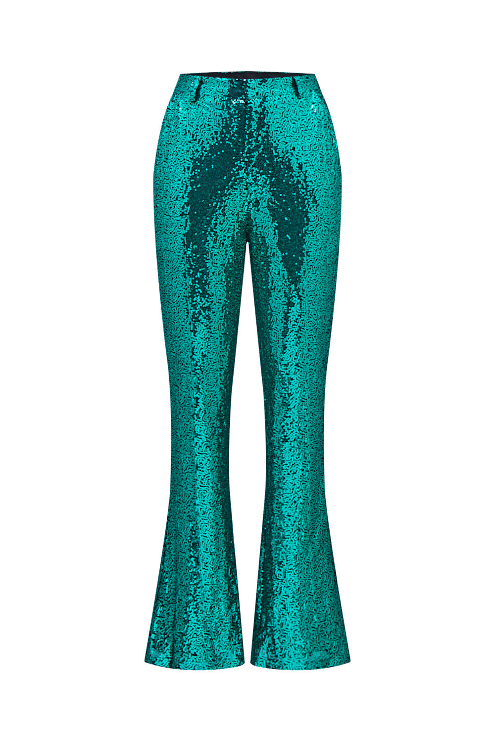 Glitter vert paillettes revers crantés femmes costumes avec ceinture