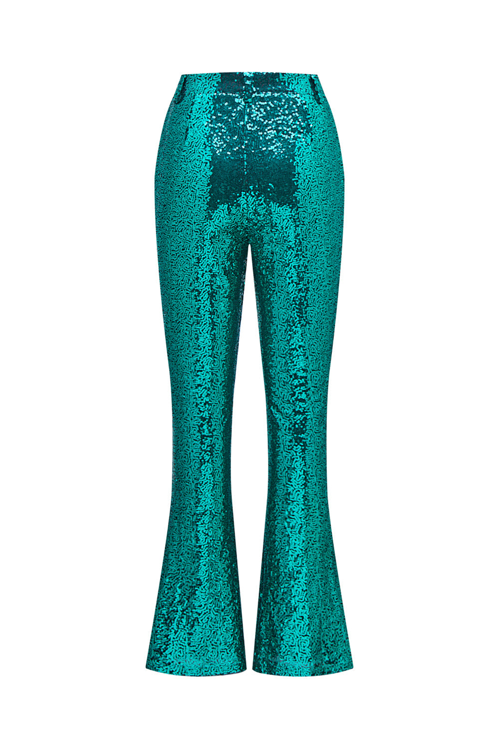 Glitter vert paillettes revers crantés femmes costumes avec ceinture