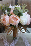 Bouquet de mariage artificiel rose