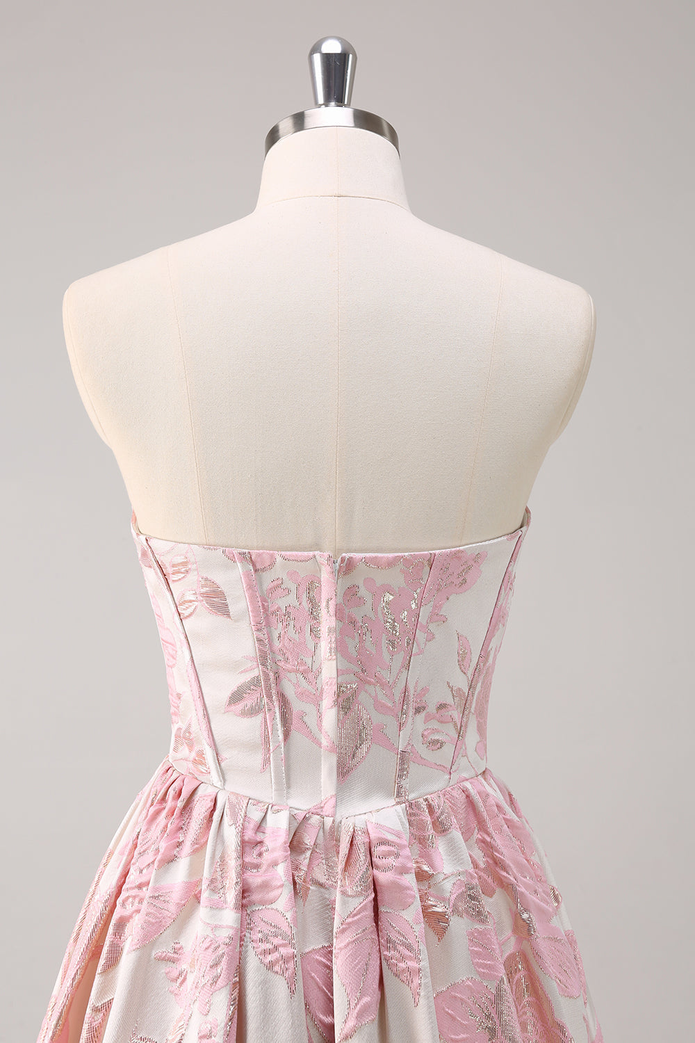 Mignon bleu A-ligne Sweetheart Brocart Corset Robe de soirée Longue