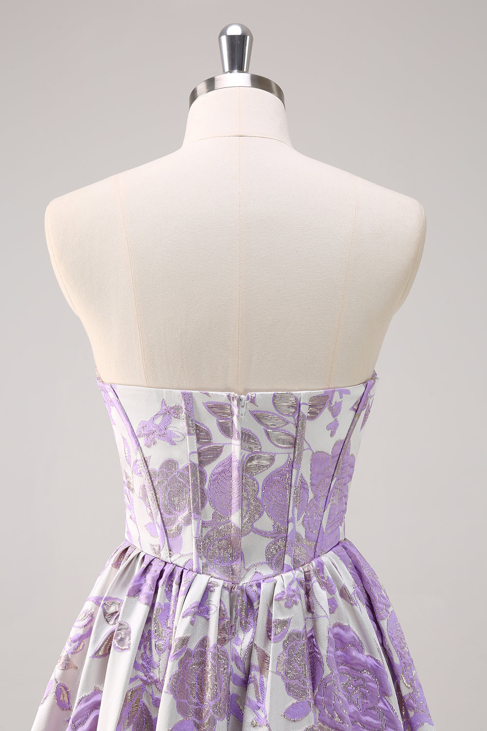 Mignon bleu A-ligne Sweetheart Brocart Corset Robe de soirée Longue