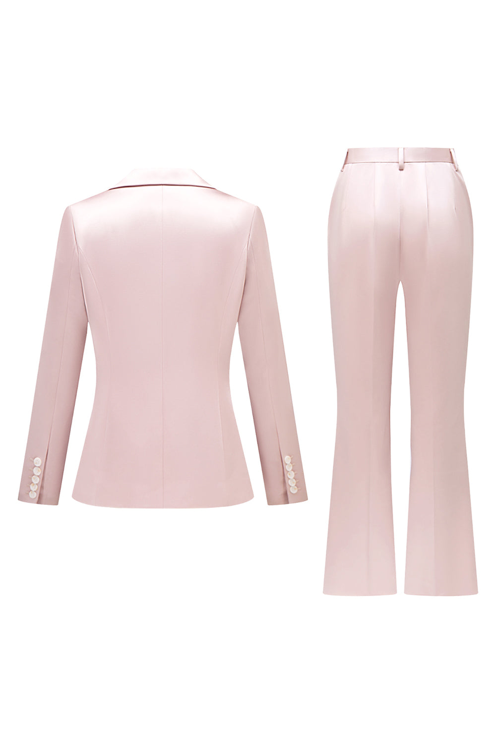 Gris rose pic revers satin slim fit femmes costumes