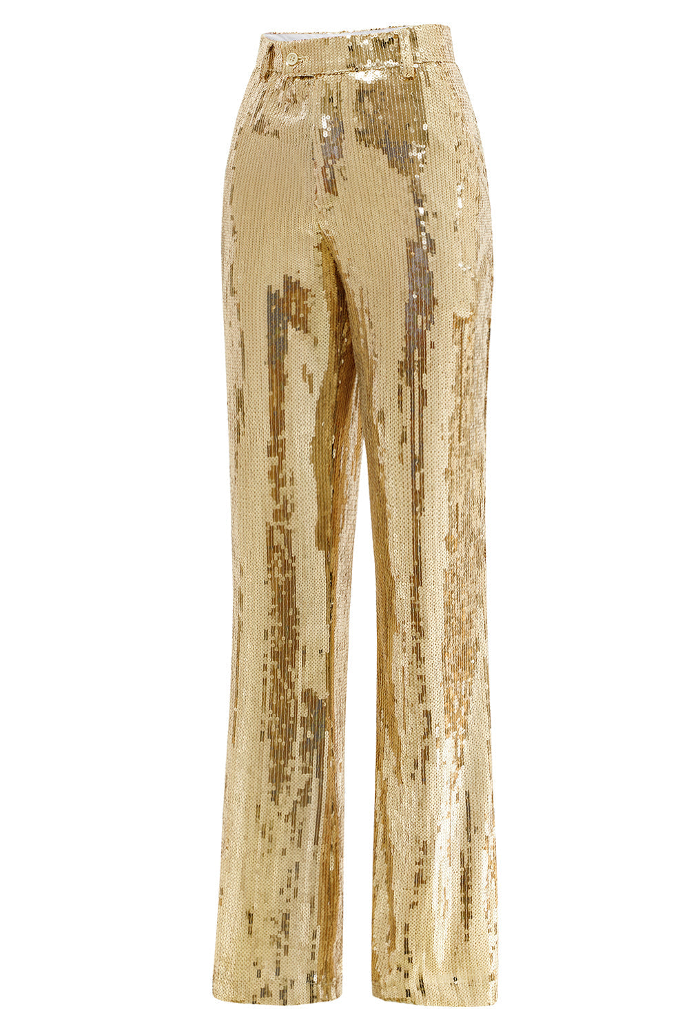 Sparkly Golden Lapel Sequins Femmes Costumes de soirée