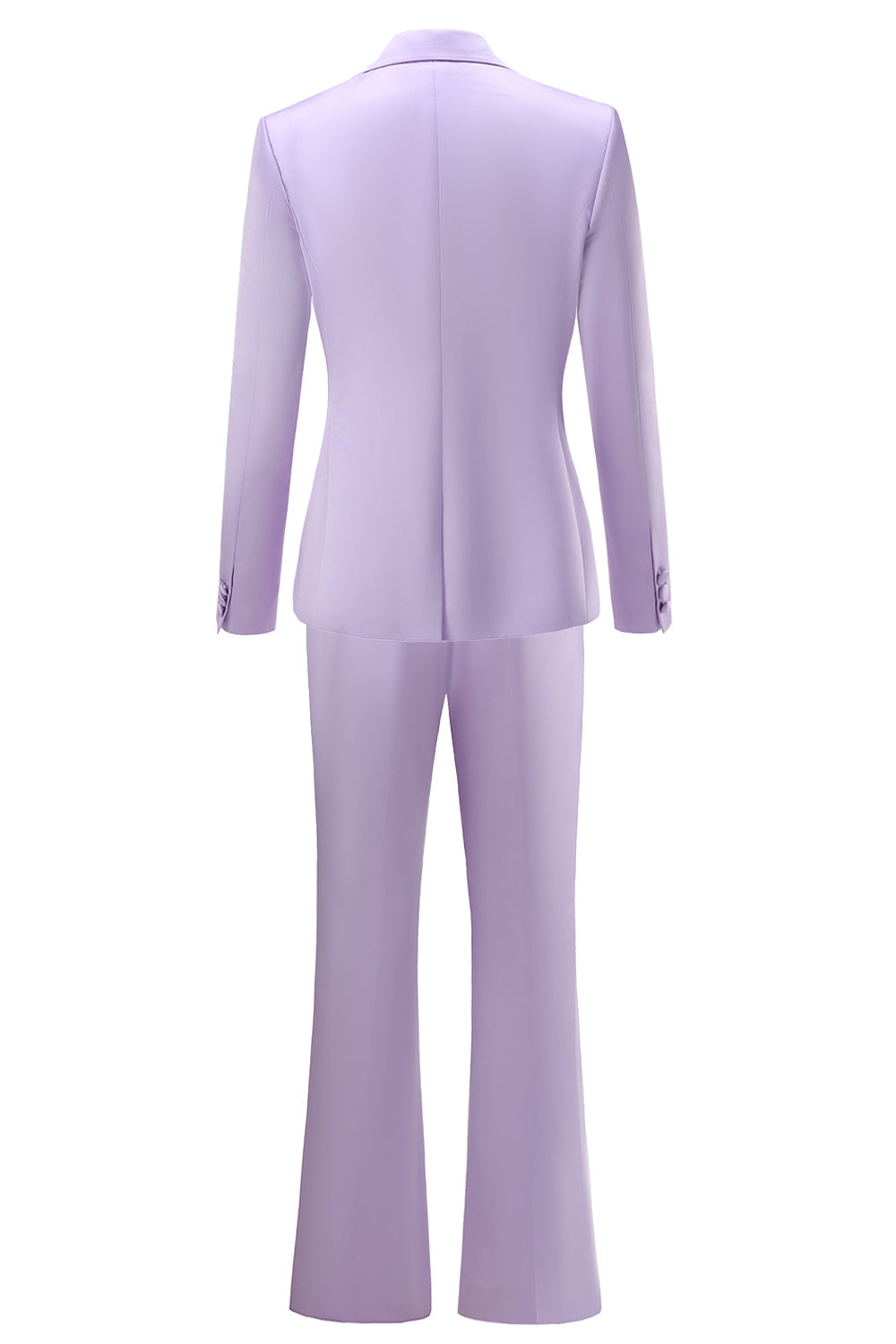 Satin violet Double Breasted Peak Revers 2 Pièces Femmes Costumes