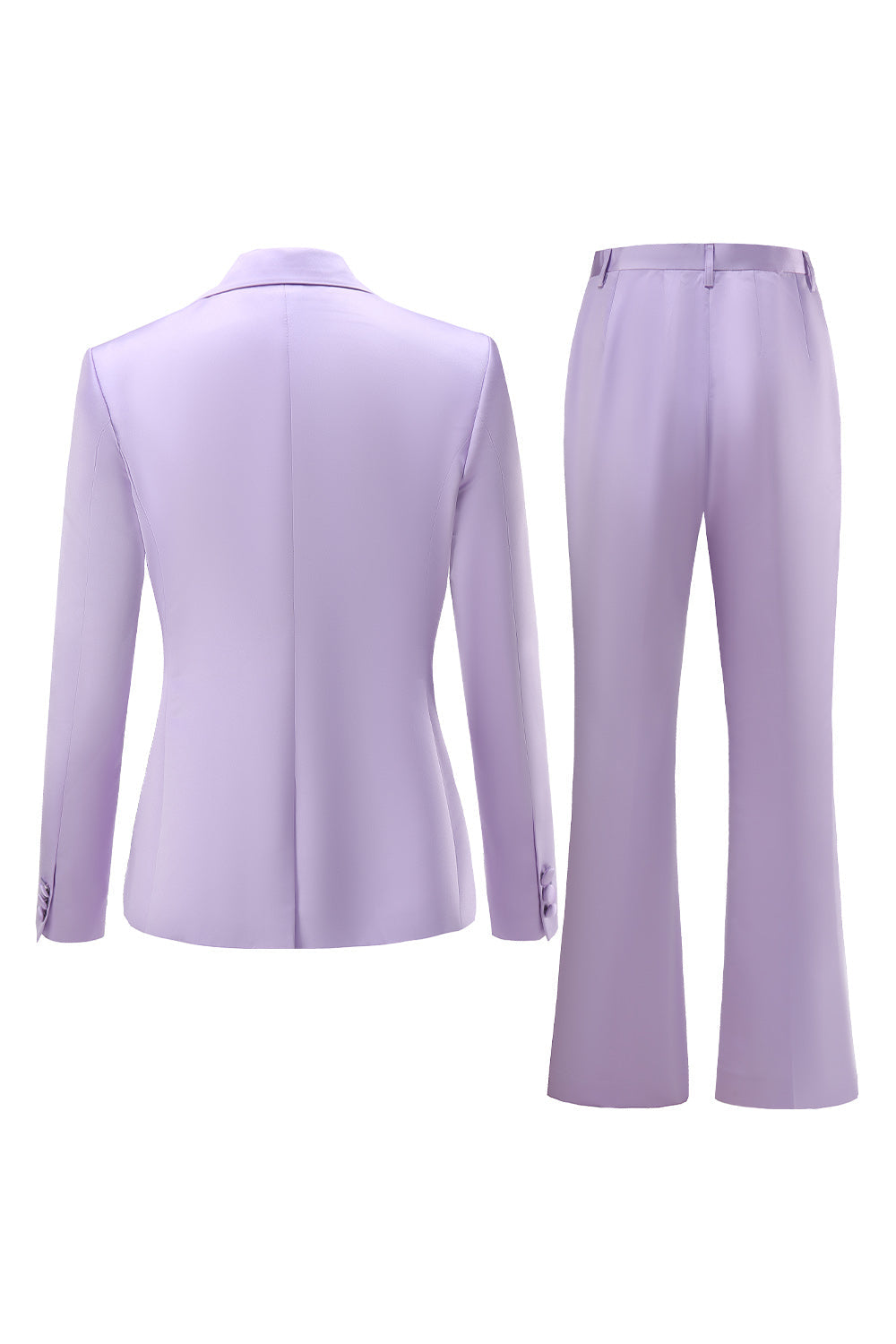 Satin violet Double Breasted Peak Revers 2 Pièces Femmes Costumes
