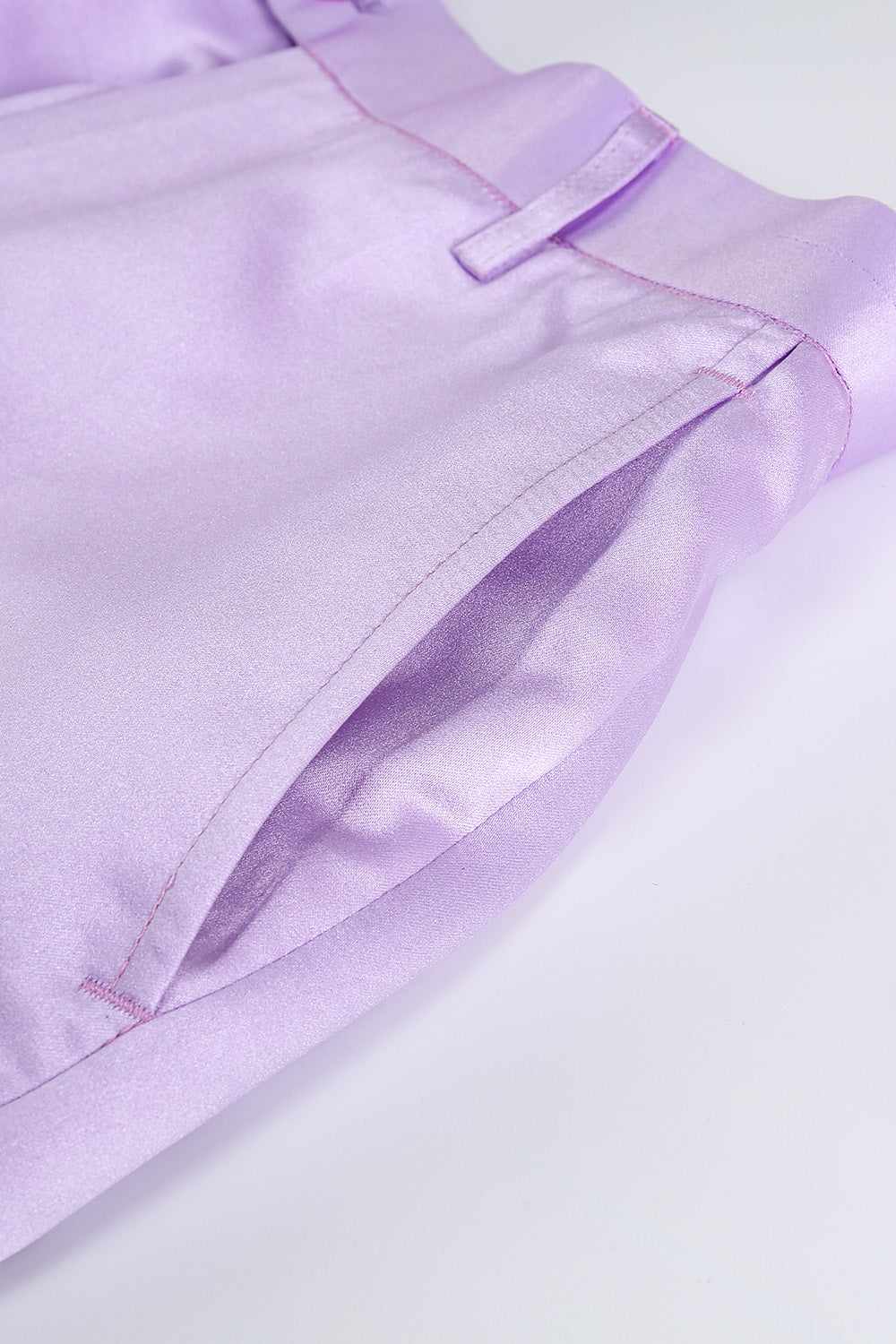 Satin violet Double Breasted Peak Revers 2 Pièces Femmes Costumes