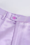 Satin violet Double Breasted Peak Revers 2 Pièces Femmes Costumes