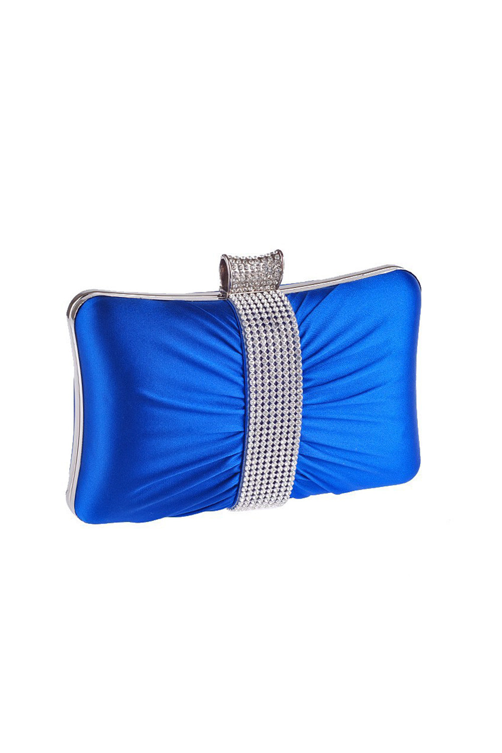 Pochette portable en strass noir