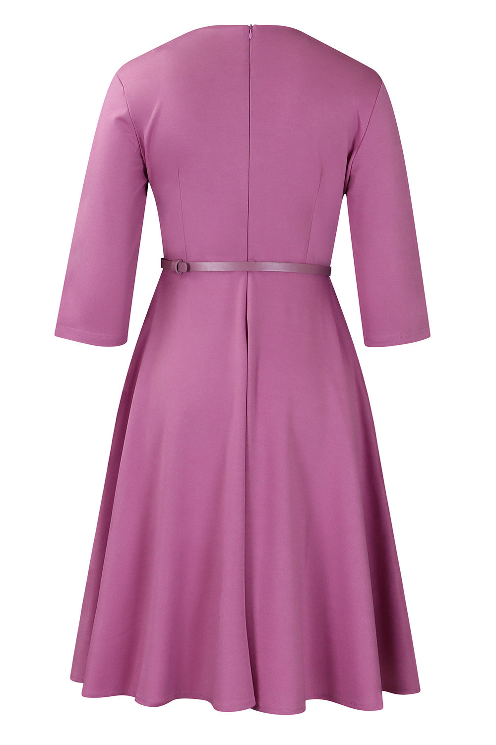 Robe de cocktail à manches longues gris bleu A Line Lavers