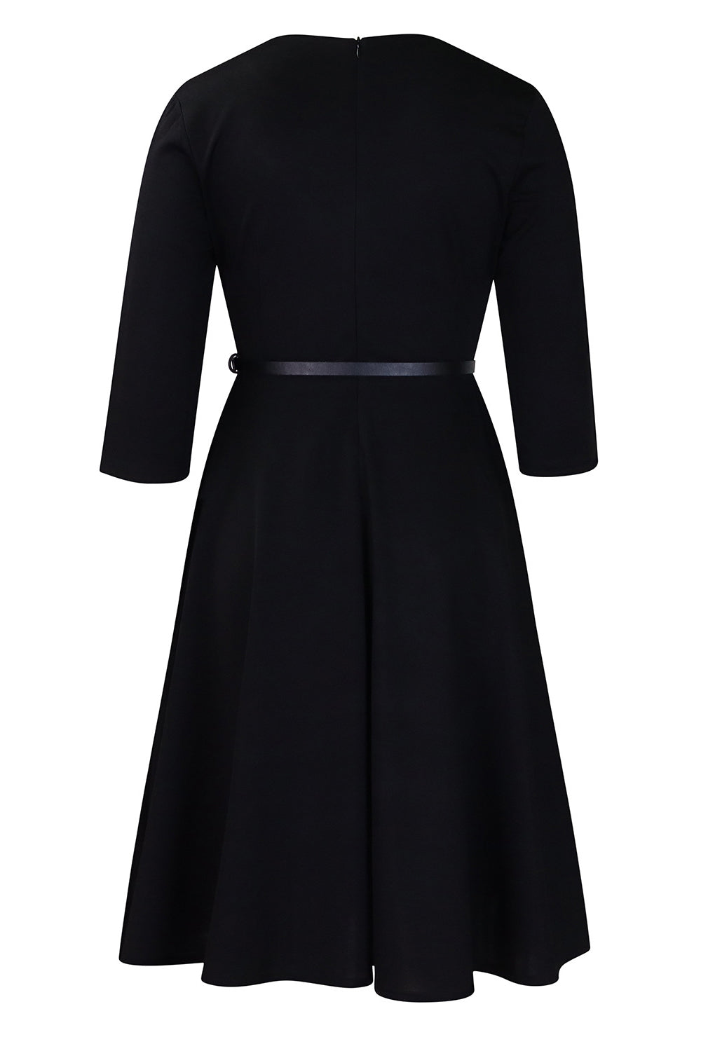 Robe de cocktail à manches longues gris bleu A Line Lavers