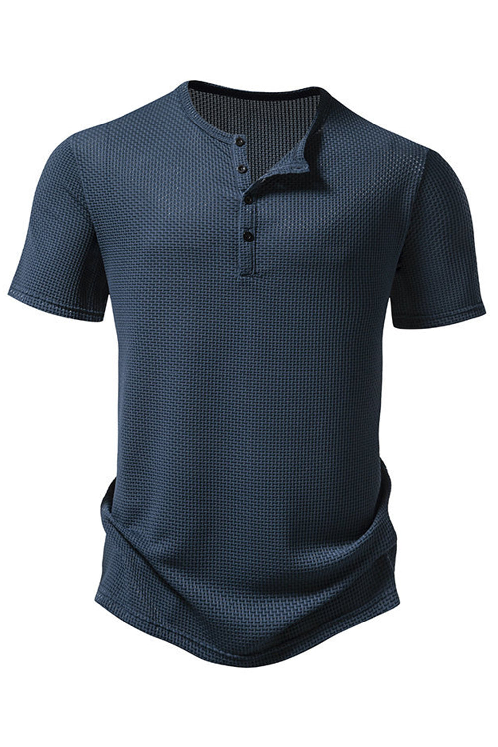 Boutons Été Manches Courtes Blanc T-shirt décontracté pour hommes