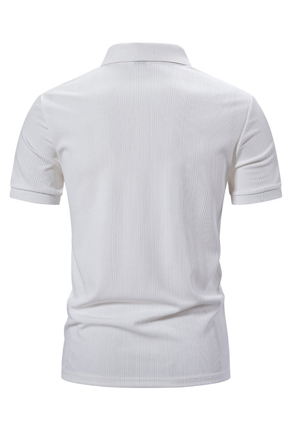 Polo homme en maille de coton blanc à manches courtes coupe slim