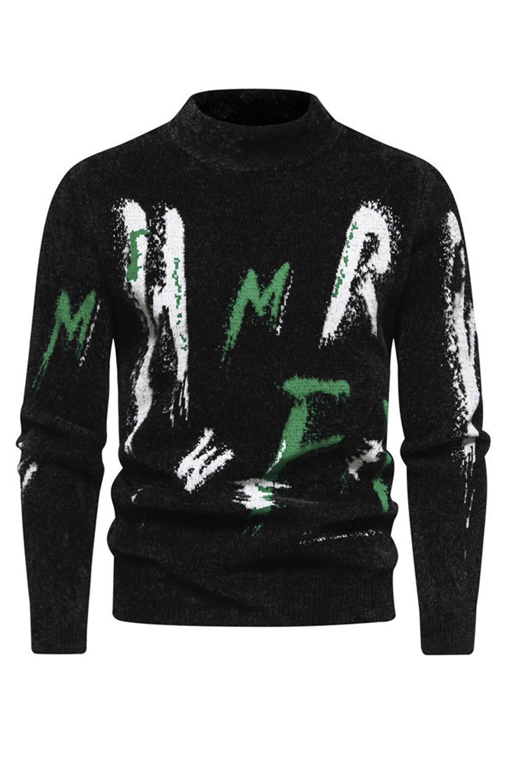 Pull homme blanc à col rond et coupe slim