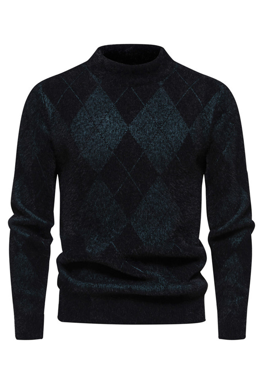 Pull imprimé en maille col rond kaki clair pour homme