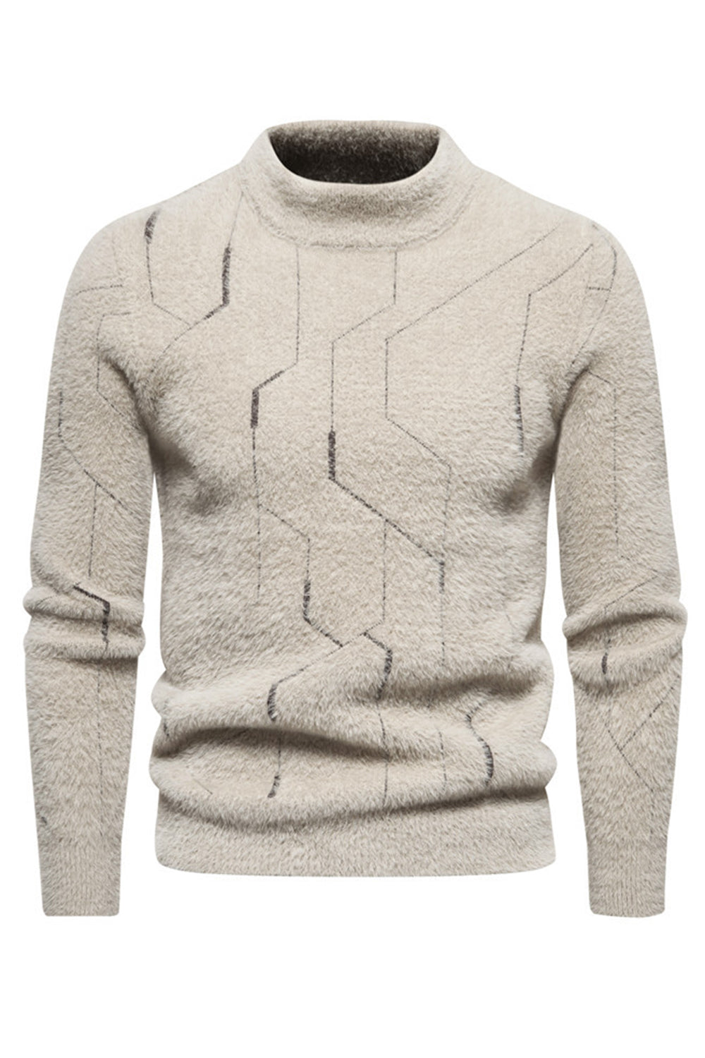 Pull slim fit en maille kaki pour homme