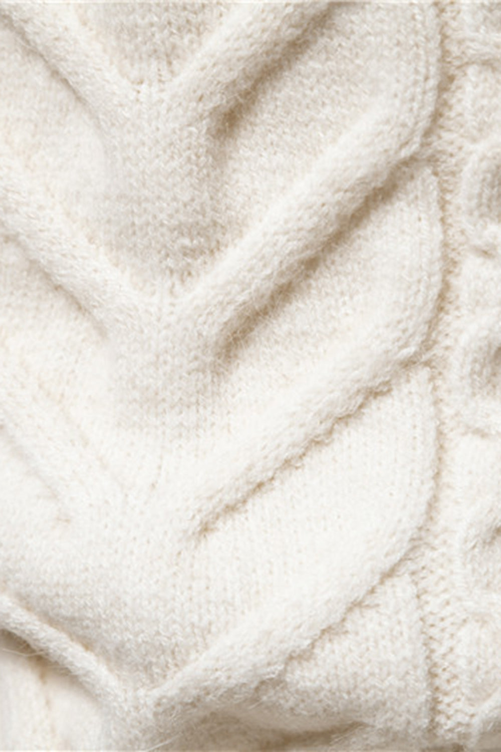 Pull en maille jacquard blanc à col rond pour homme
