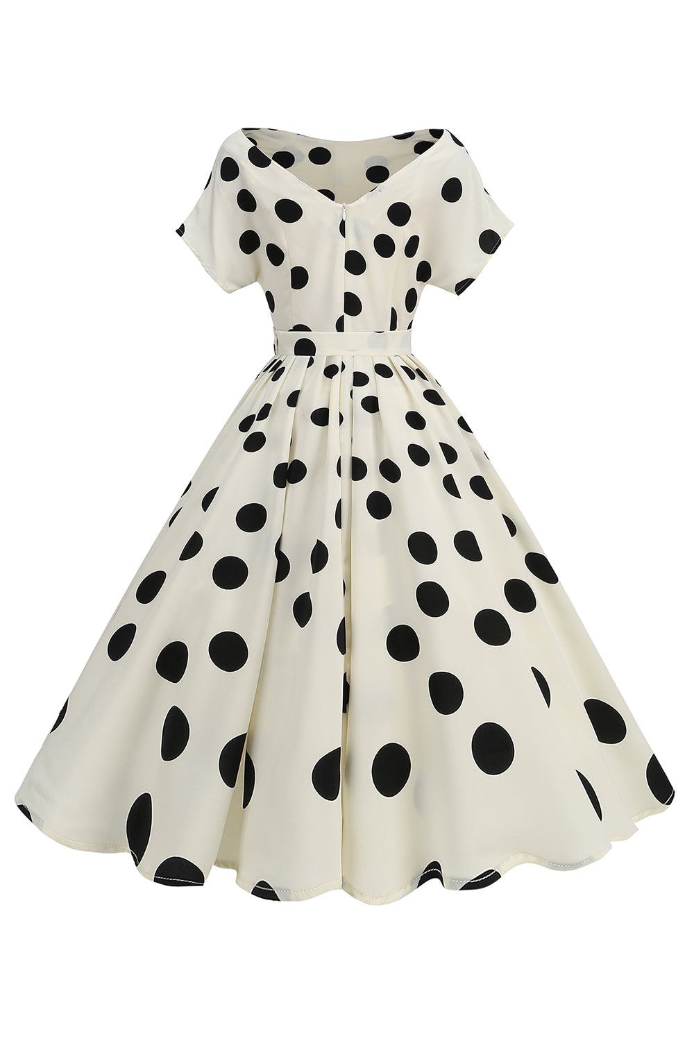 Robe midi à col bateau a-ligne imprimée de roses noires des années 1950