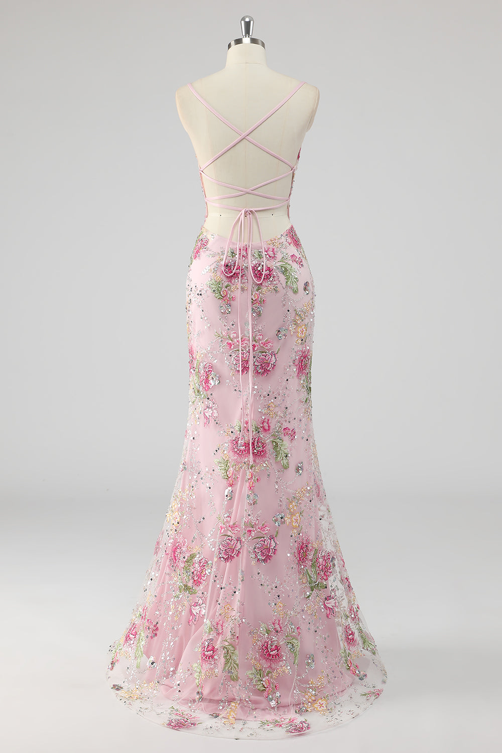 Paillettes Sirène Spaghetti Bretelles Robe de soirée Noir à Sequins avec Appliques