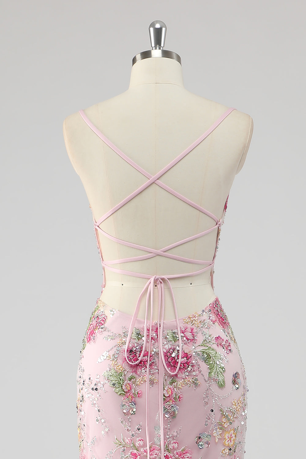 Paillettes Sirène Spaghetti Bretelles Robe de soirée Noir à Sequins avec Appliques