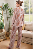 Dusty Rose velours cranté à paillettes 2 pièces Costumes