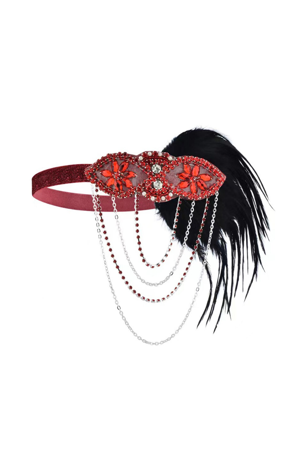 Rouge Accessoires de fête des années 1920 Ensembles de quatre pièces