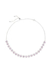 Collier strass coeur scintillant rose