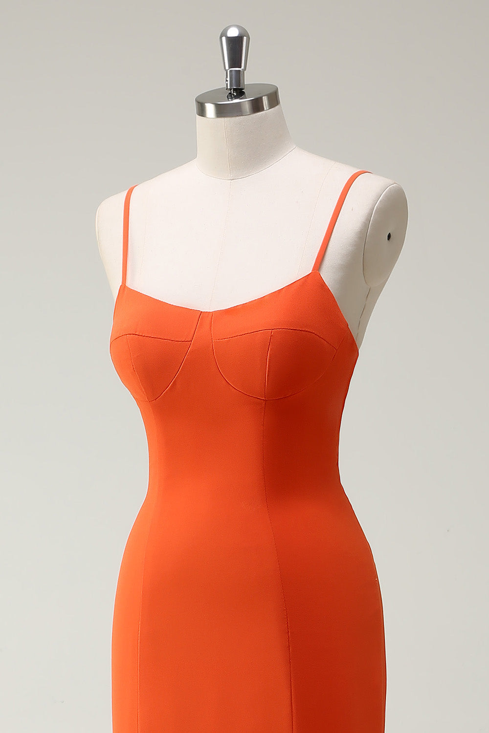 Sunset Mermaid Spaghetti Straps Robe longue de demoiselle d’honneur