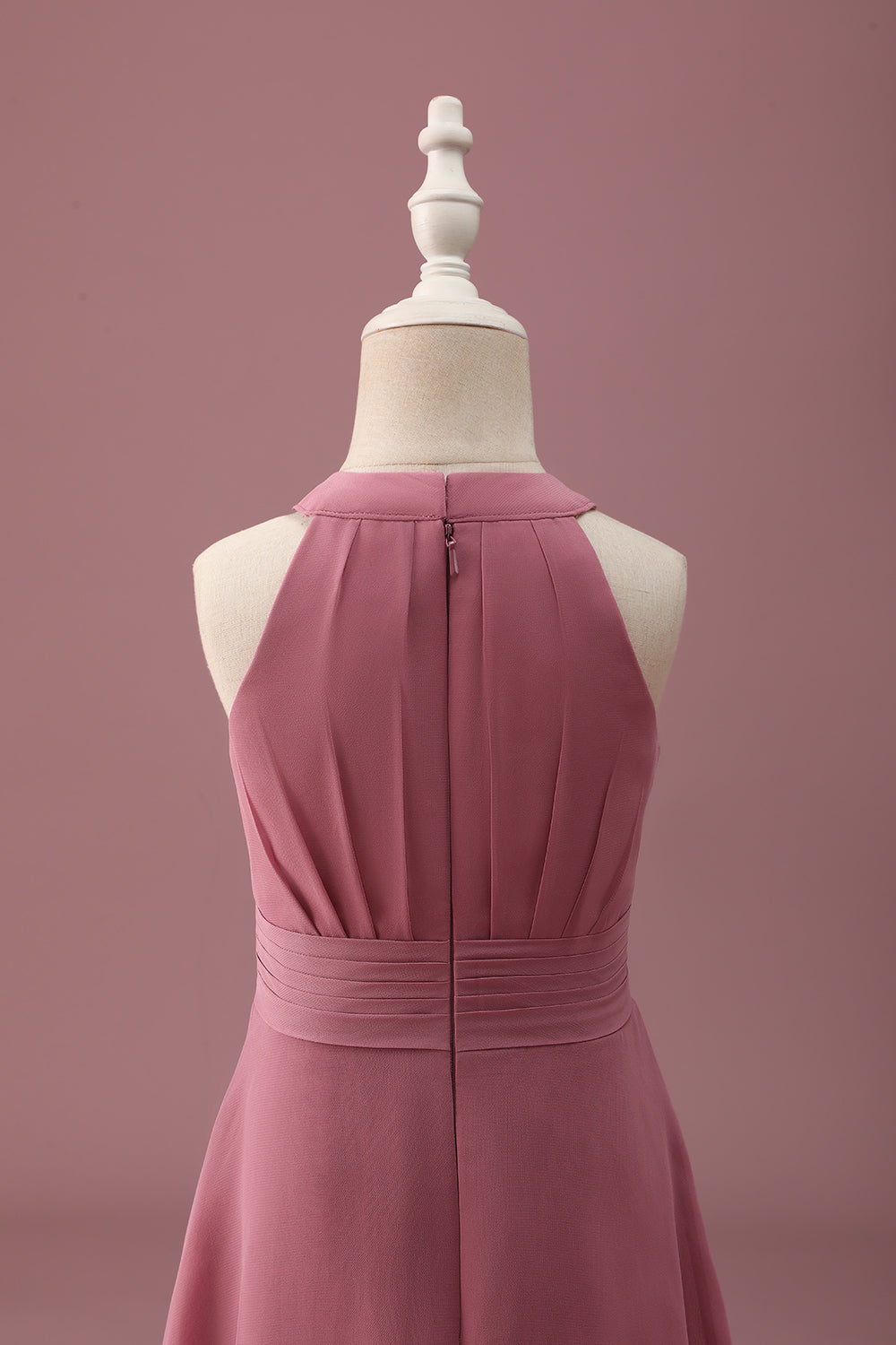 Desert Rose Halter Mousseline de soie High Low Junior Demoiselle d’honneur
