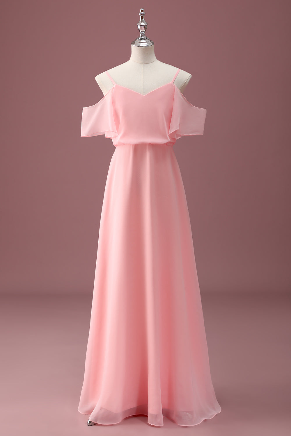 Rose Épaule Dénudée Une Ligne Junior Robe de demoiselle d’honneur