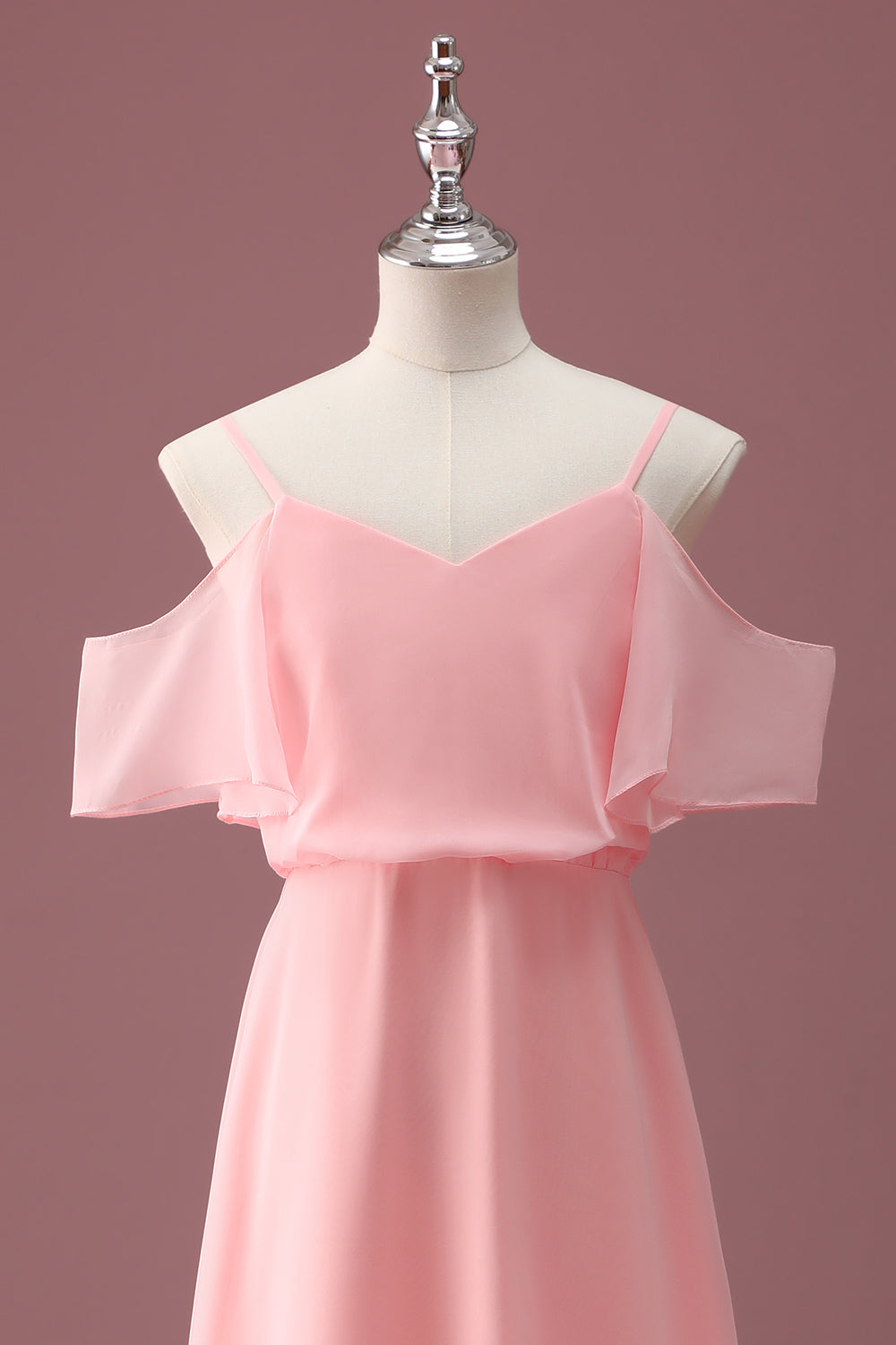 Rose Épaule Dénudée Une Ligne Junior Robe de demoiselle d’honneur