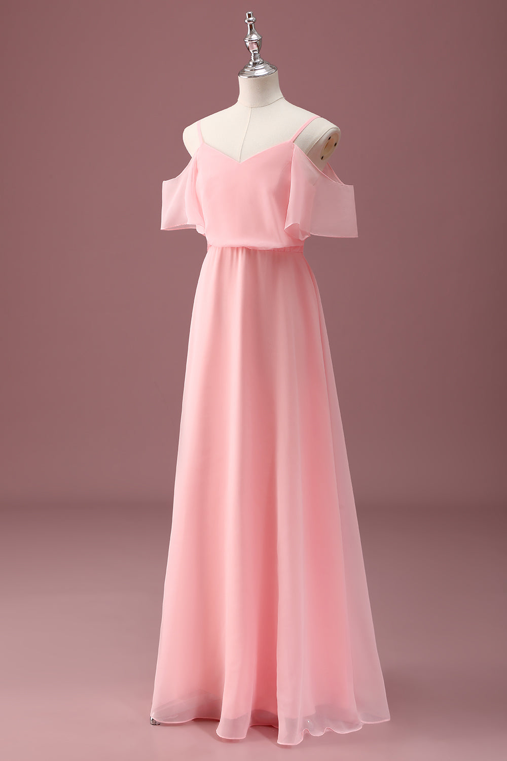 Rose Épaule Dénudée Une Ligne Junior Robe de demoiselle d’honneur
