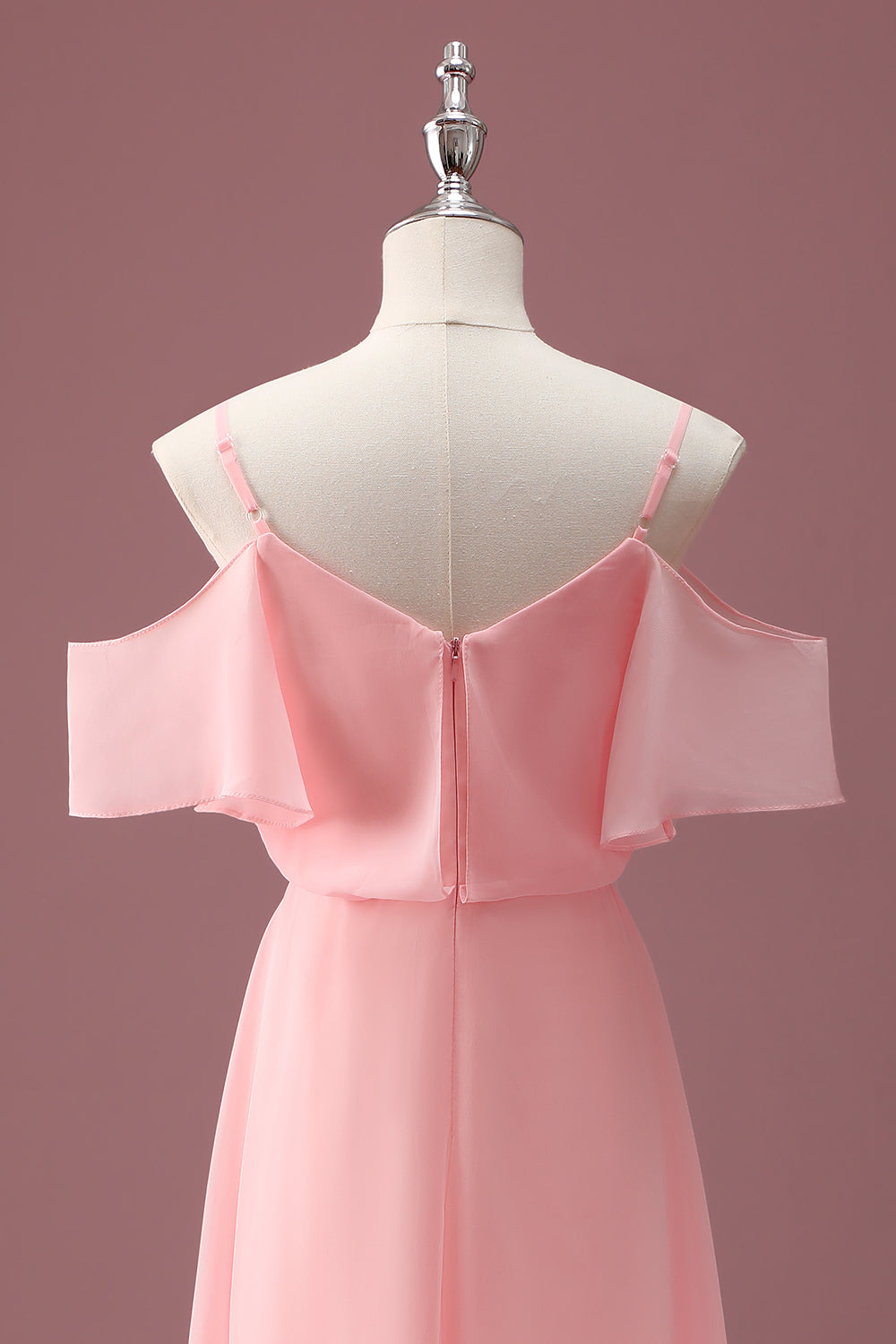 Rose Épaule Dénudée Une Ligne Junior Robe de demoiselle d’honneur