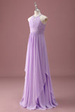 Lilas perlé trou de serrure lilac limar une ligne longue plissée Junior demoiselle d’honneur robe