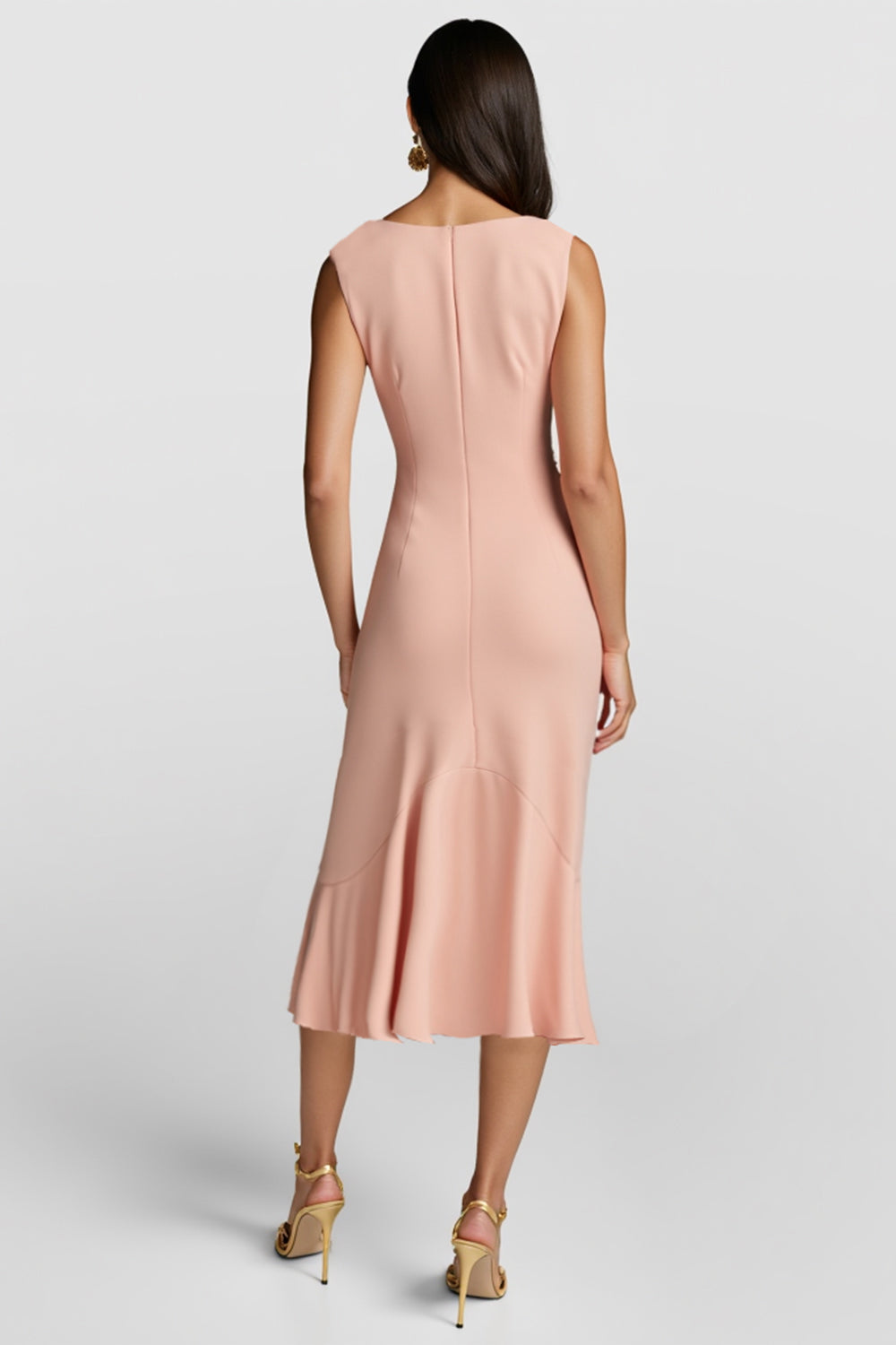 Blush Sirène Robe de travail midi à col en V