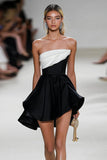 Simple Sans Bretelles Une Ligne Petite Robe Noire