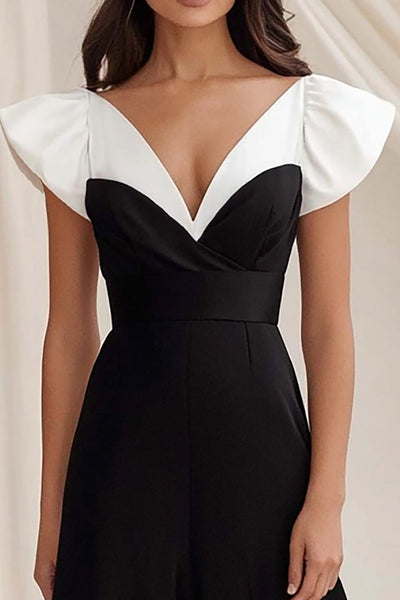Robe Cocktail Noire Fourreau Sans Manches - Marque Laundry By Shelli Segal, Taille 6 - Attache Cravate - Occasion Très Bon état