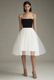 Robe courte en tulle blanc