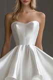 Robe bustier bustier en satin blanc