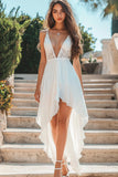 Robe en mousseline de soie blanche A Line