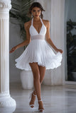 Robe Blanche Linéline Mousseline A Line