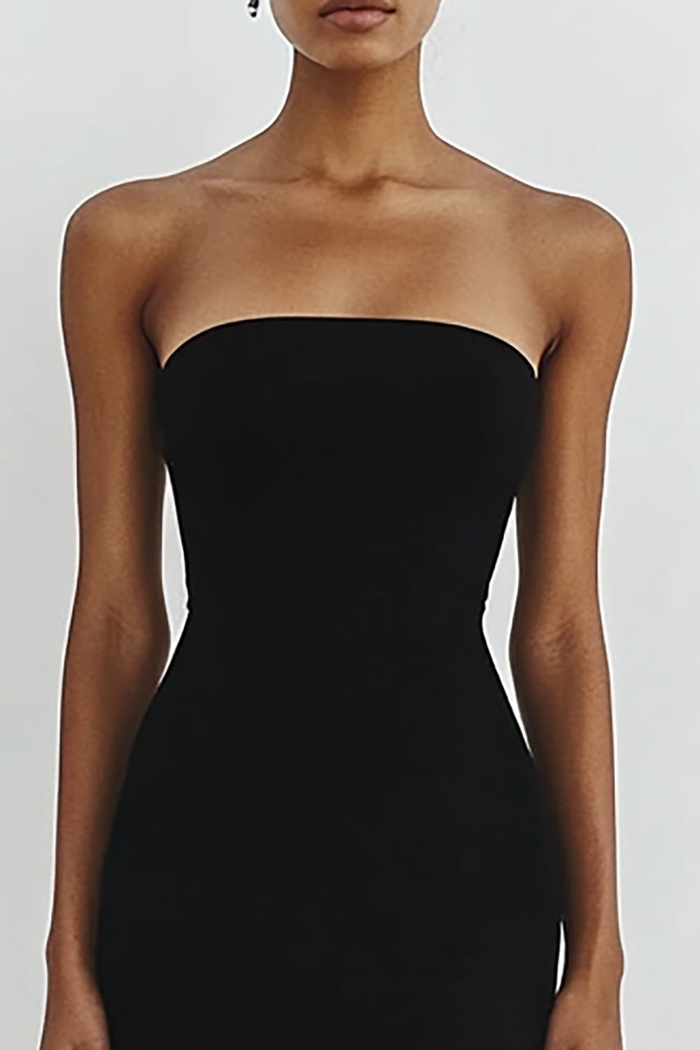 Robe bustier simple moulante petite noire
