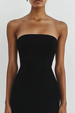 Robe bustier simple moulante petite noire