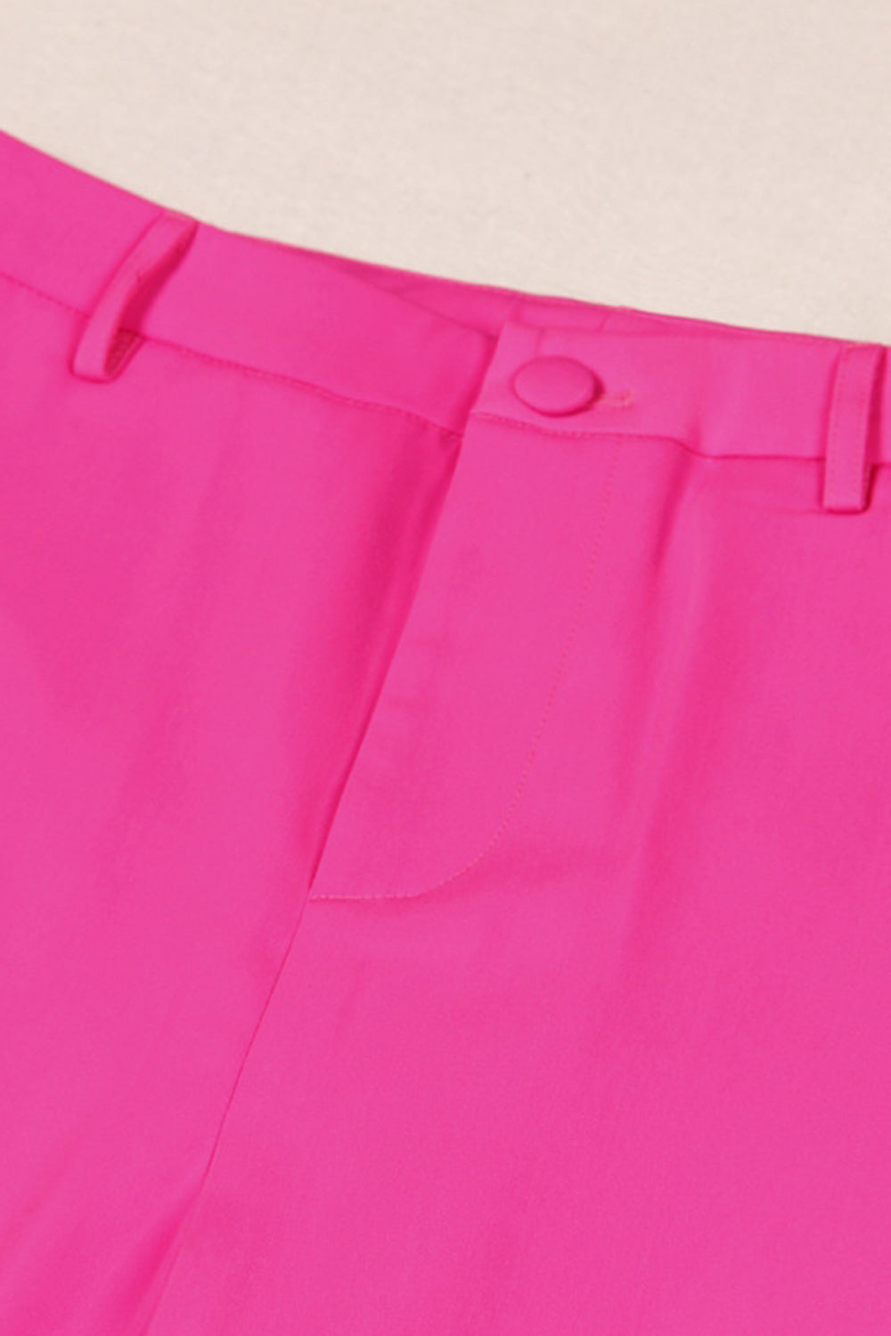 Fuchsia 2 Pièce Peak Lapel Femmes Costumes de Bal avec Plume