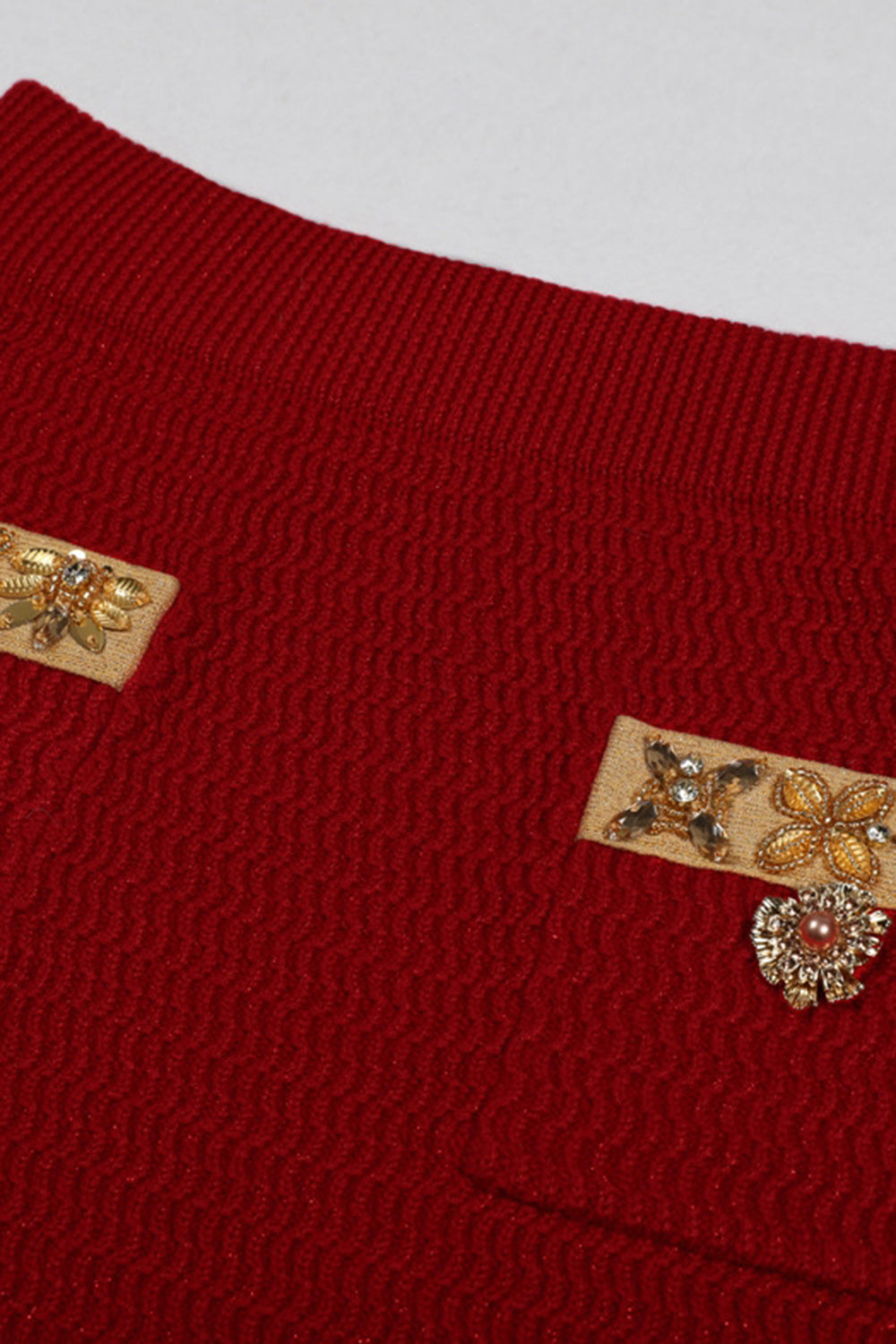 Noir 2 Pièces Femmes Costumes avec Strass