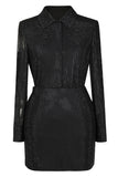 Costumes 2 pièces noir scintillant pour femmes