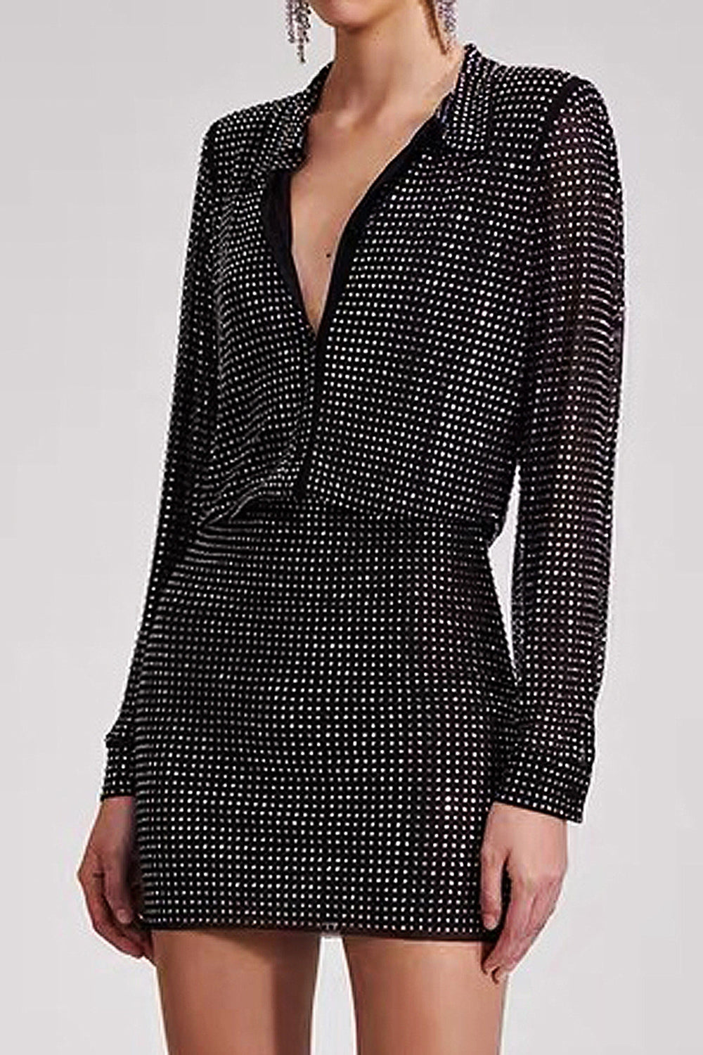 Costumes 2 pièces noir scintillant pour femmes