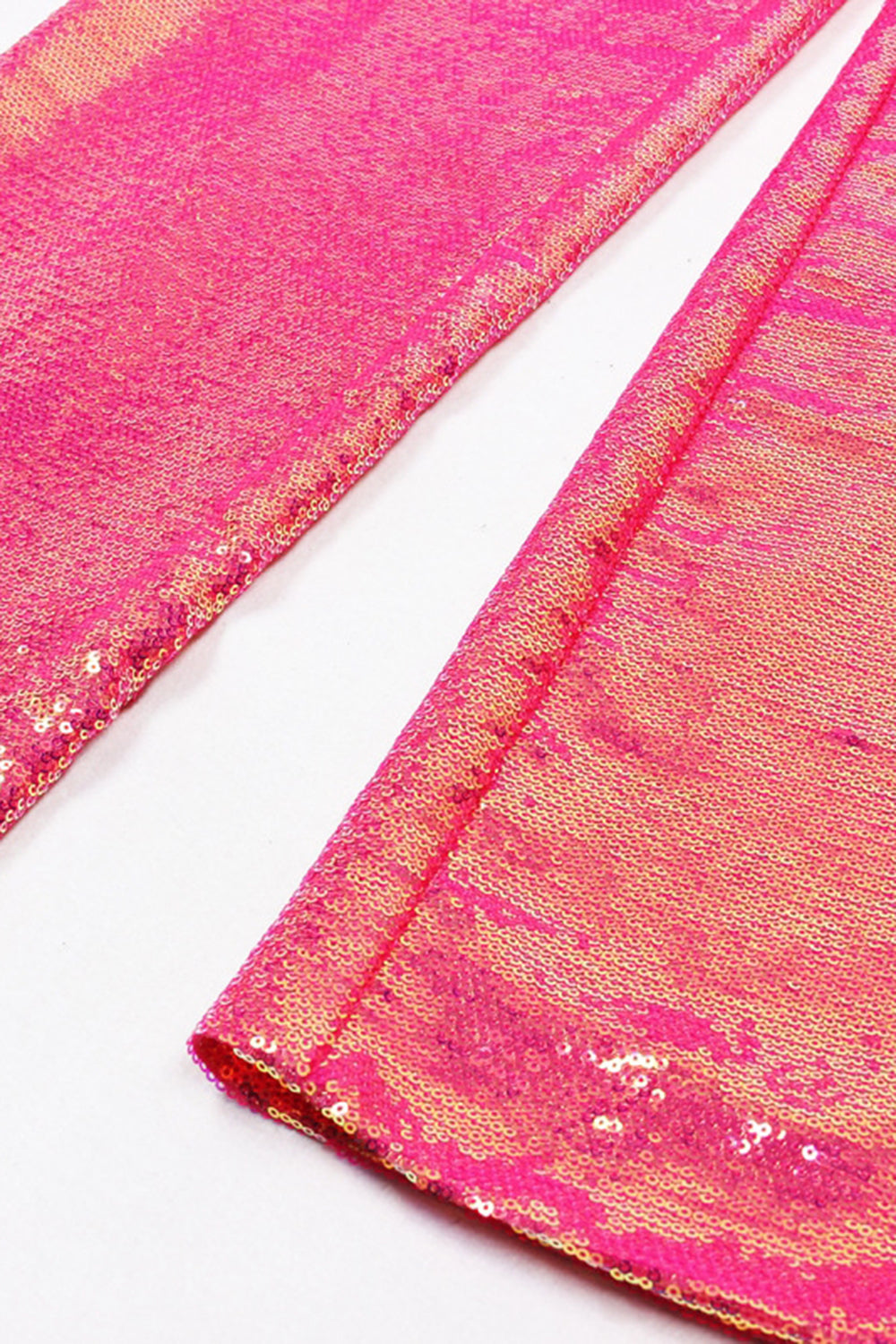 Sparkly Fuchsia 2 Piece Peak Lapel Femmes Costumes avec Poches