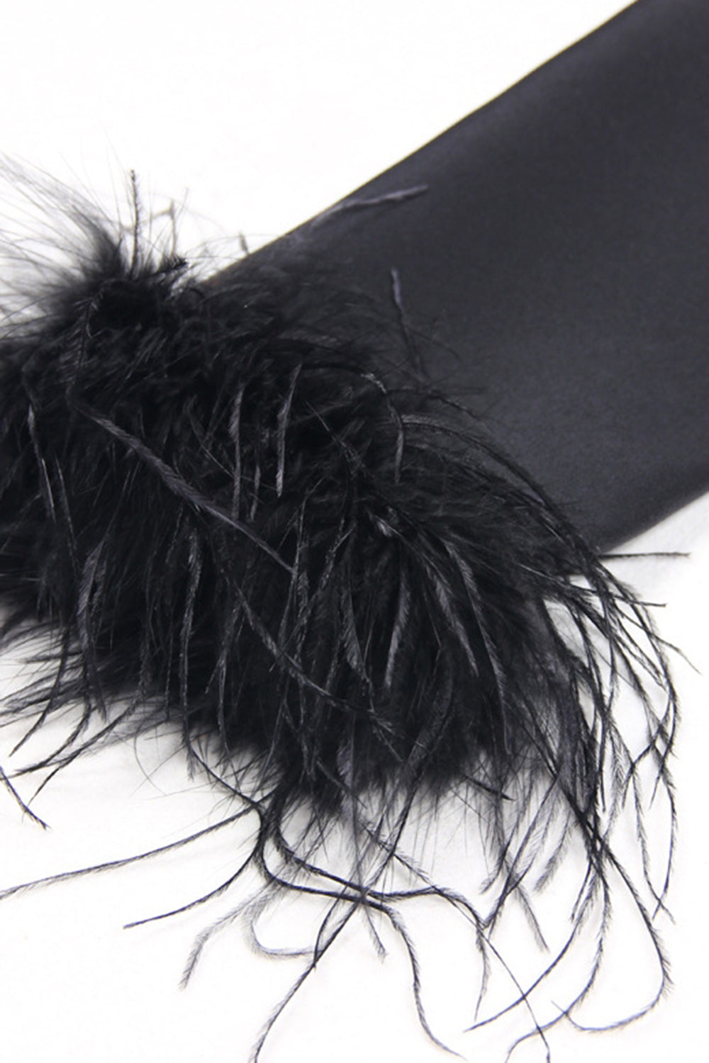 Noir 2 Pièce Peak Lapel Short Femmes Bal Costumes avec Plume