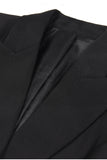 Noir Peak Revers Simple Boutonnage Femmes Blazer