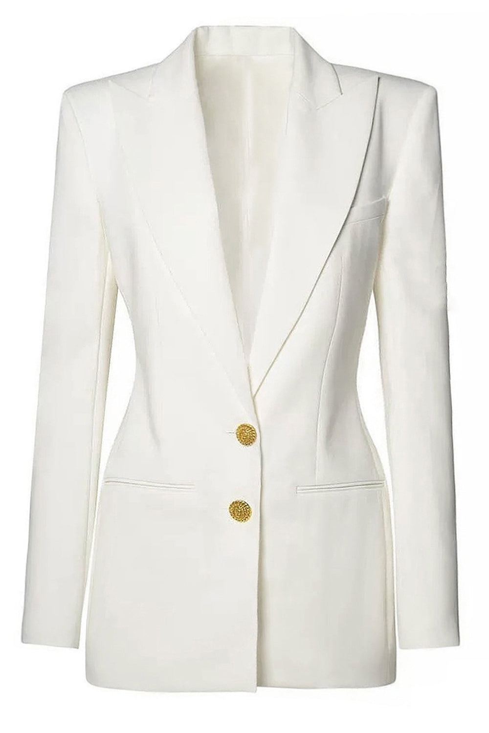 Noir Peak Revers Simple Boutonnage Femmes Blazer